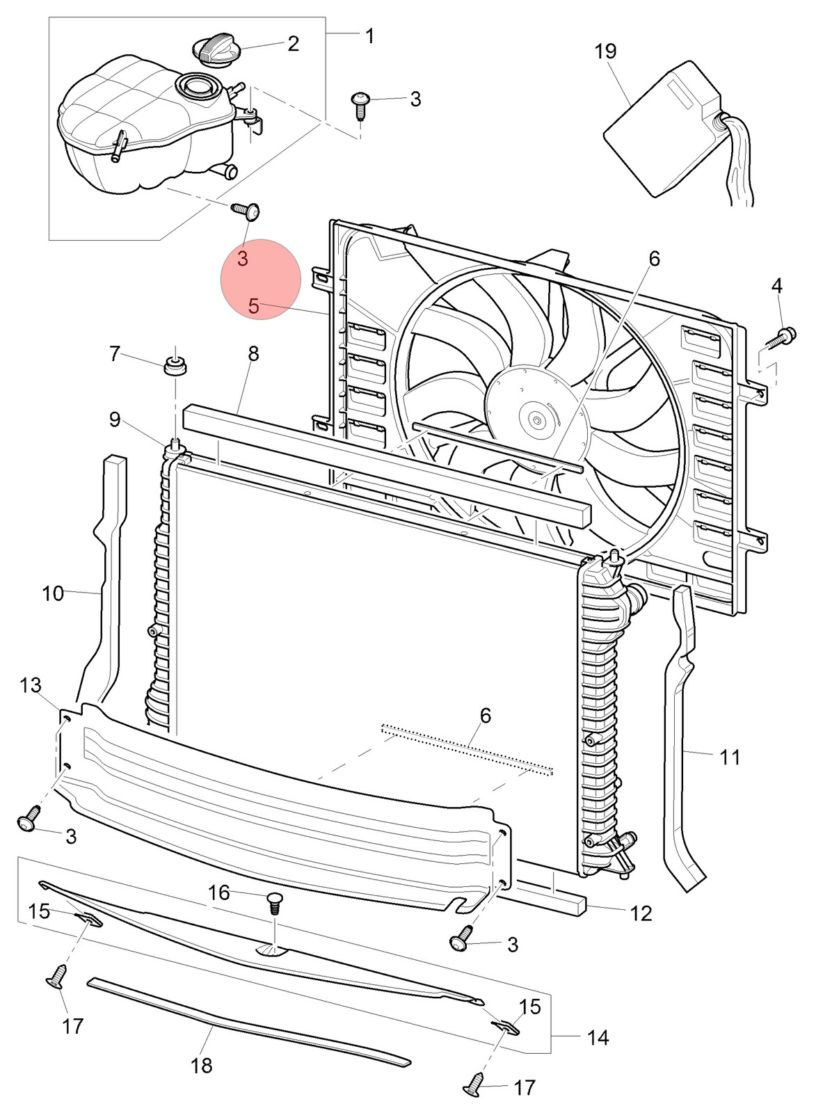 Bentley Continental GT 2004-2019 Front Right Upper Cooling fan motors Set