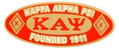 Kappa Alpha Psi Founded 1911 Oval Lapel Pin [Gold - 1'']