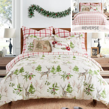 - Sleigh Bells Duvet Cover Set - King Holiday Duvet Cover 106X94 and Two King Pi