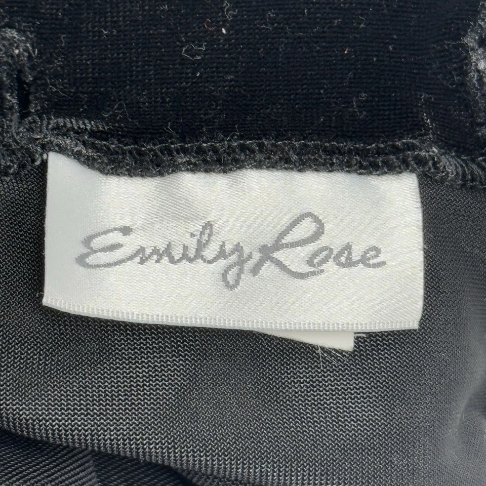 Vestido Emily Rose Terciopelo Negro Talla 6X Blanco Lazos Cuello Peter Pan Vacaciones Foto 4 de 4