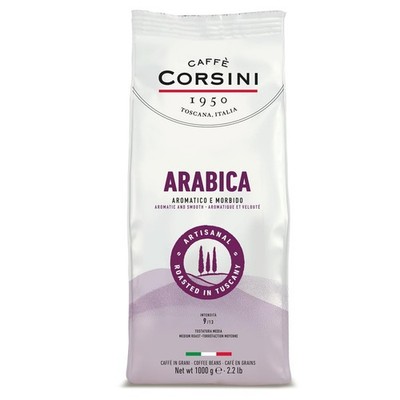 Caffè Corsini  Kaffeebohnen 1 kg 100% Arabica, Mitteldunkle Röstung, Edle Aus...