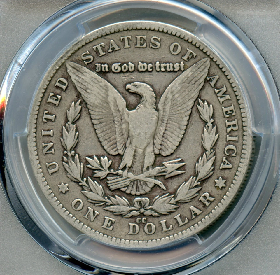 1880 CC Morgan Silver Dollar PCGS F 15 - Image 4 of 4