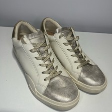 Dolce Vita Metallic Gold  Cream Zina Sneakers Women's Size 10