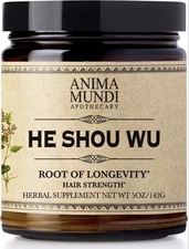 Anima Mundi He Shou Wu Root Powder 5oz 142g Herbal Supplement Hair Support