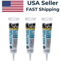3 Pack - DAP Alex Plus Acrylic Latex Caulk Plus Silicone White 5.5 oz