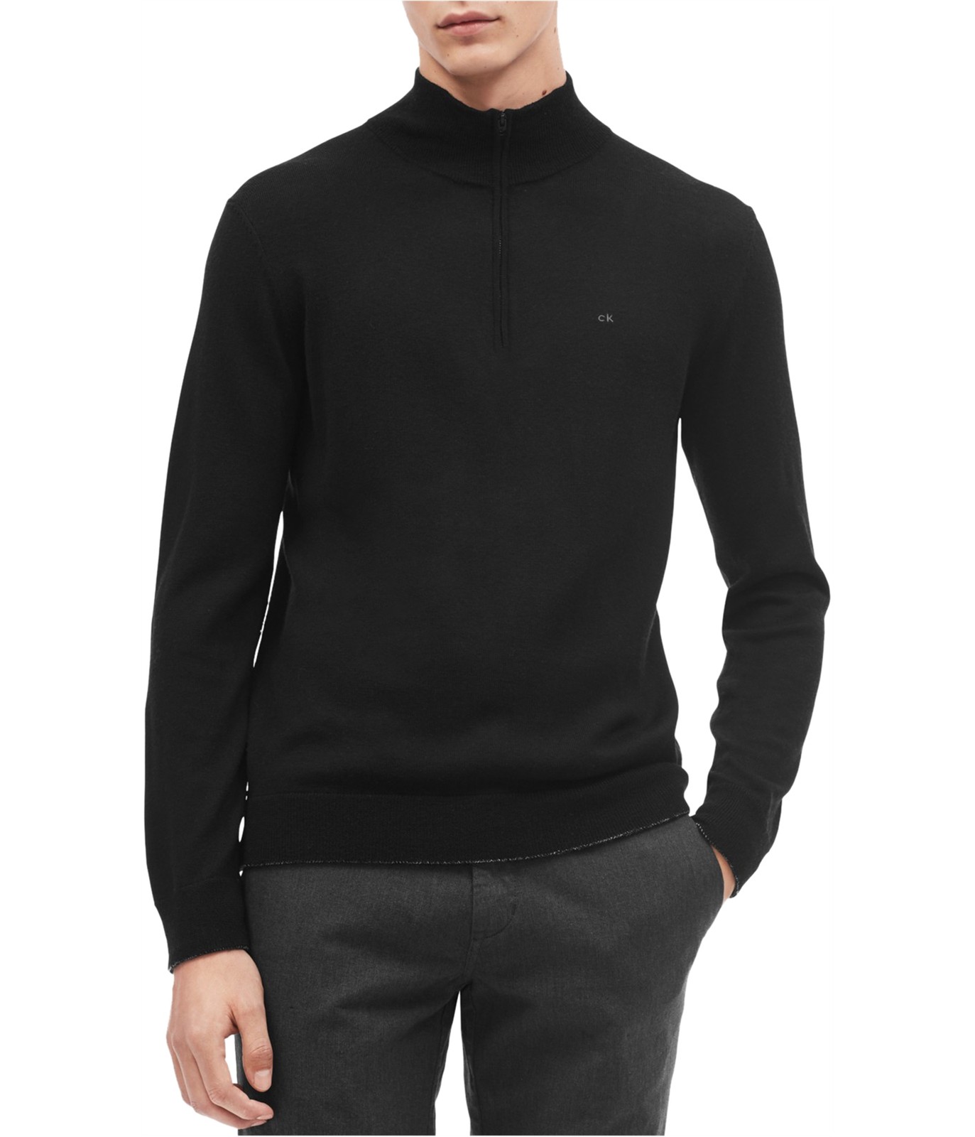 Calvin Klein Mens Extra Fine Pullover Sweater Black X-Small 8290₽