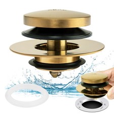 Universal Tip Toe Bath Drain Stopper and Cover, Bathtub Drain Stopper, Replac...