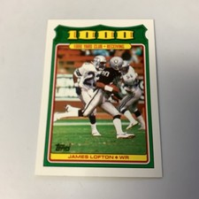 1988 Topps NFL 1000 Yard Club James Lofton Oakland Raiders