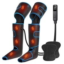 CINCOM LEG MASSAGER HEAT COMPRESSION FULL LEG CIRCULATION PAIN RELIEF - BLUE