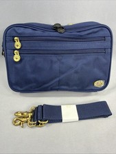 Vintage Lewis N Clark Navy Waist Stash Money Belt Shoulder Bag Passport Travel