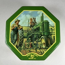John Deere Collectible Octagonal Tin Storage Box 5- 1/2"