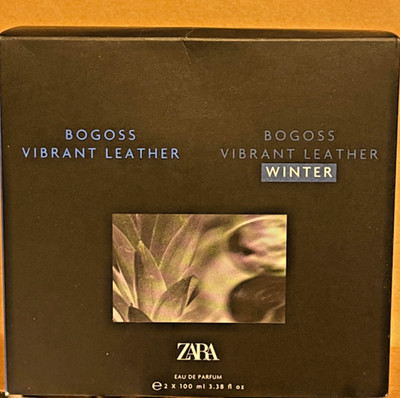 ZARA BOGOSS VIBRANT LEATHER & WINTER 100 ml EDP Perfume Spray DUO SET NEW