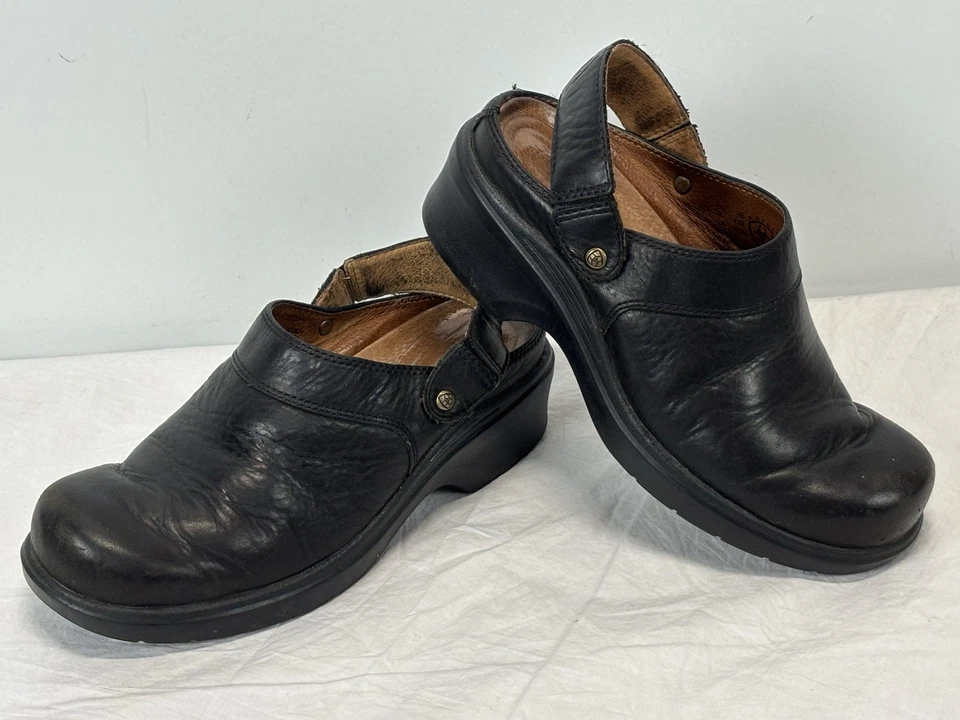 Zapatos Ariat para mujer 7B Santa Cruz informales zuecos de mula 93801 cuero negro Foto 2 de 4