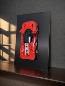 Acrylic Top-Speed Carbon Fiber Black Wall Mount Display Frame for LEGO Technic