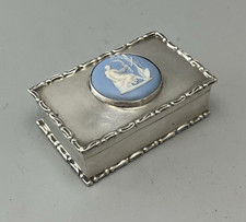 Antique Silver Snuff Box Wedgwood Plaque Cohen & Charles Chester 1906 93g ADLZX