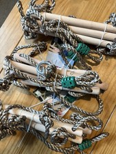 1x Plum Wooden Rope Ladder Garden Play Equipment Kids Outdoor 3+ NEW