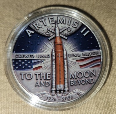 Artemis 2 Return to the Moon April 2026 Manned Lunar Orbit Commemorative Coin