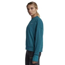 Nike Dri-Fit Running Sweatshirt Women's Cropped Style Teal Color Size Medium M