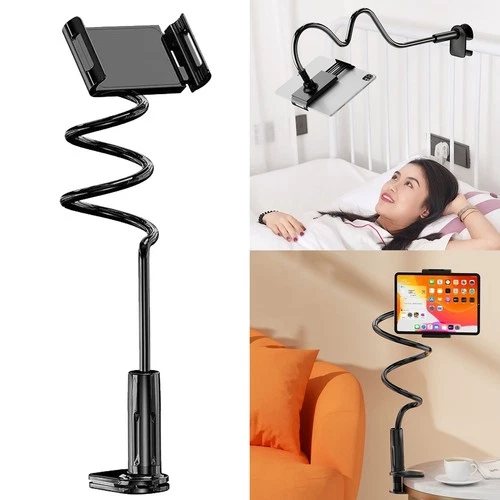 Flexible Gooseneck Phone Holder Tablet Stand Mount 360°Rotation for Desk Bedside