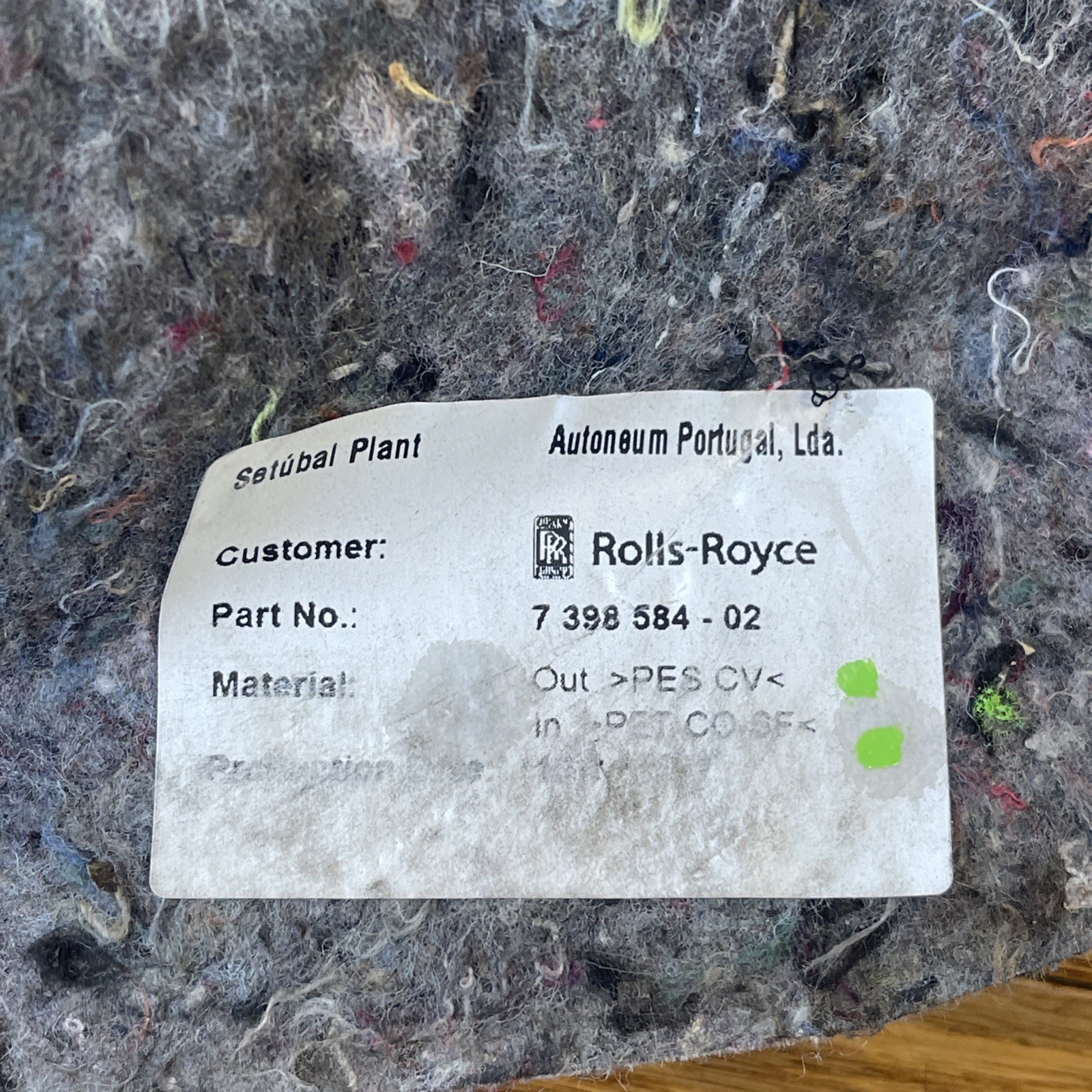 Rolls-Royce Dawn 2017-2023 Rear Right Sound insulation