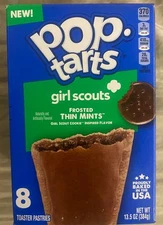 NEW KELLOGG’S GIRL SCOUTS FROSTED THIN MINTS POP TARTS 8 TOASTER PASTRIES