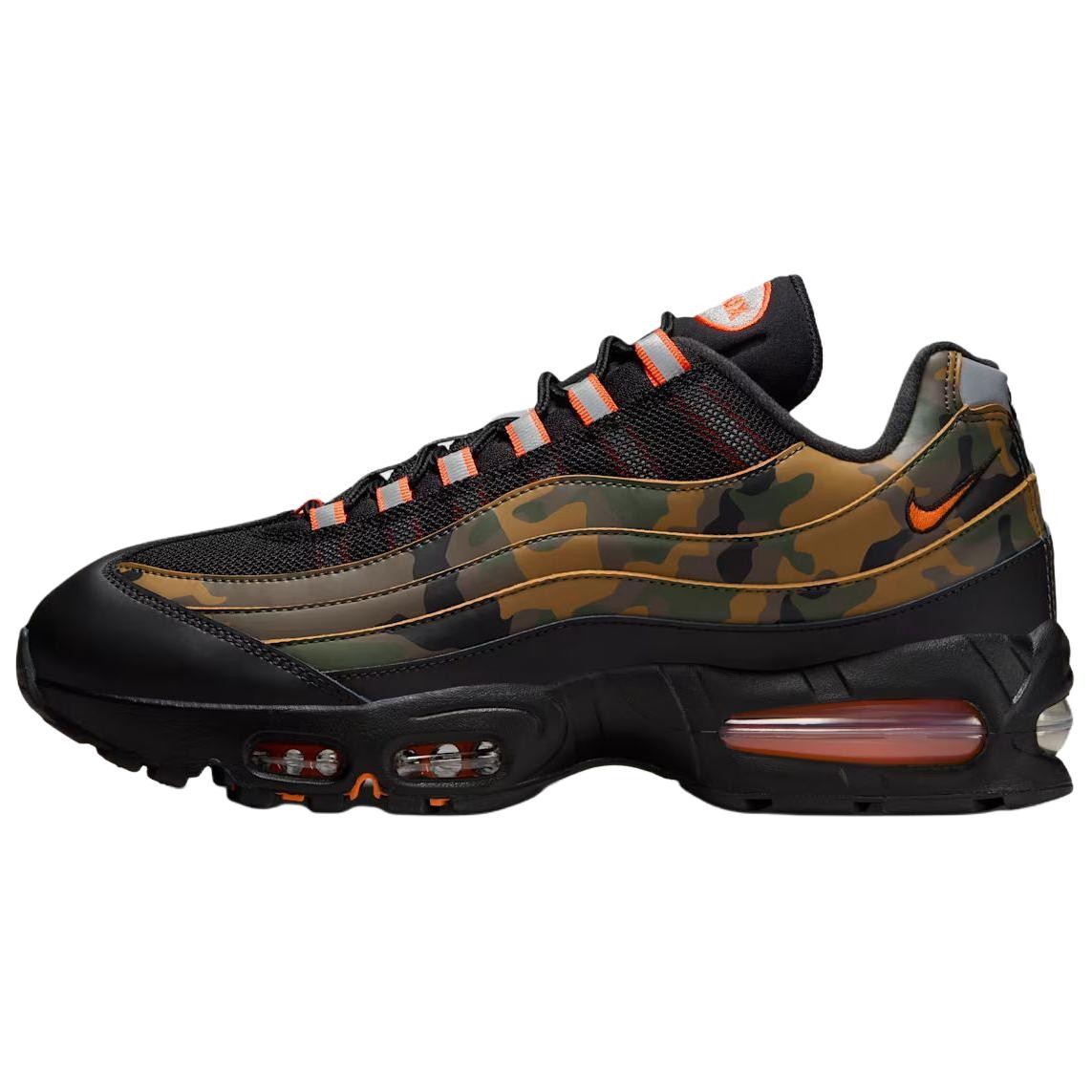 Nike Air Max 95 Breathable Running Shoes Unisex Black Umber - HQ1973-001