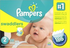 Pampers Swaddlers Diapers Size 2 186 Count old version 