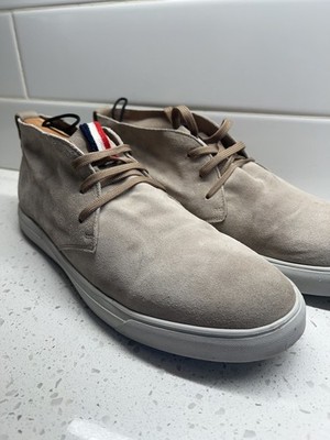 MONCLER Ankle Boots Brown Suede with White Sole (Stone Beige) EU 44 US 10