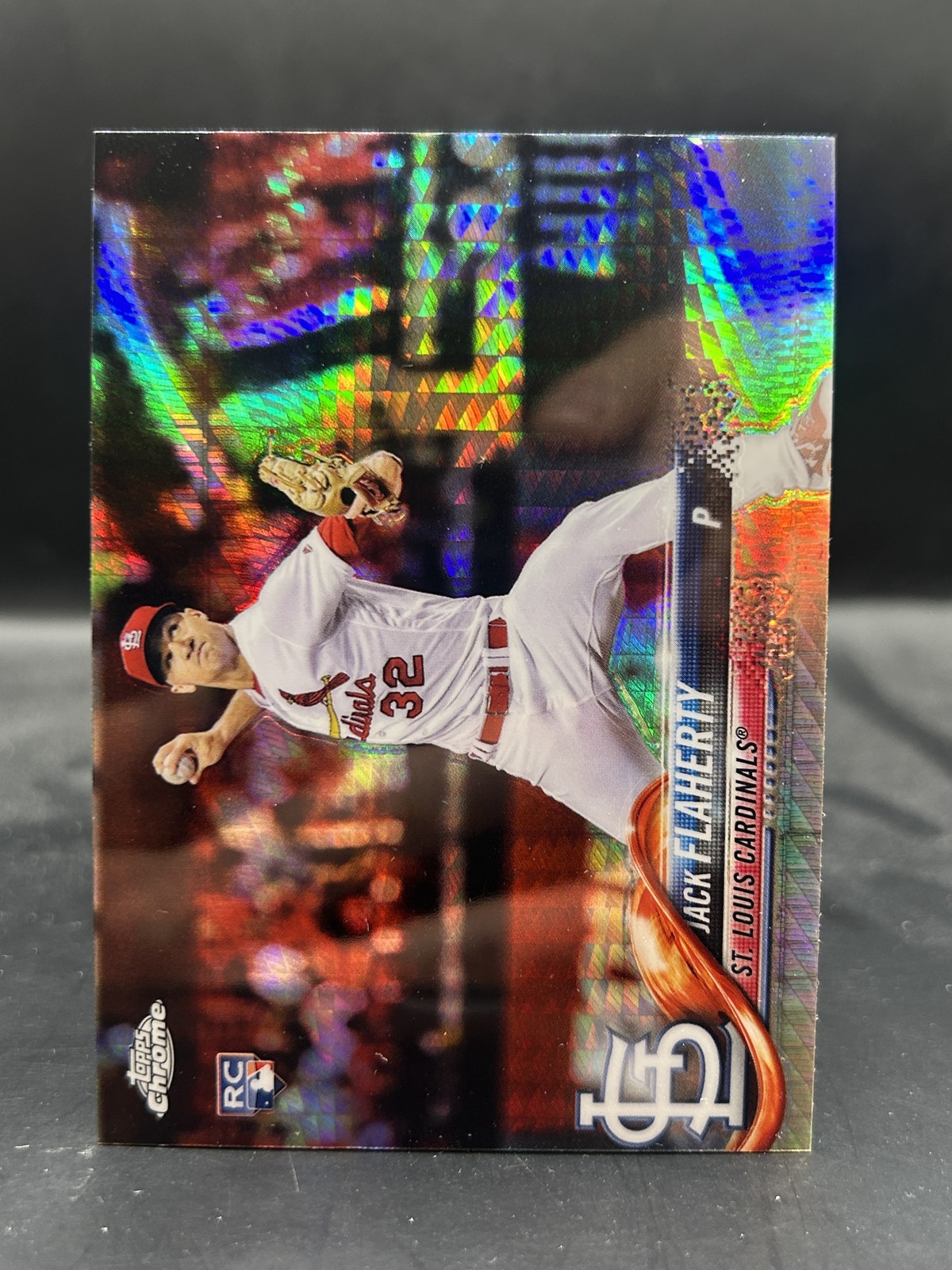 2018 Topps Chrome #4 Jack Flaherty Prism Refractor RC