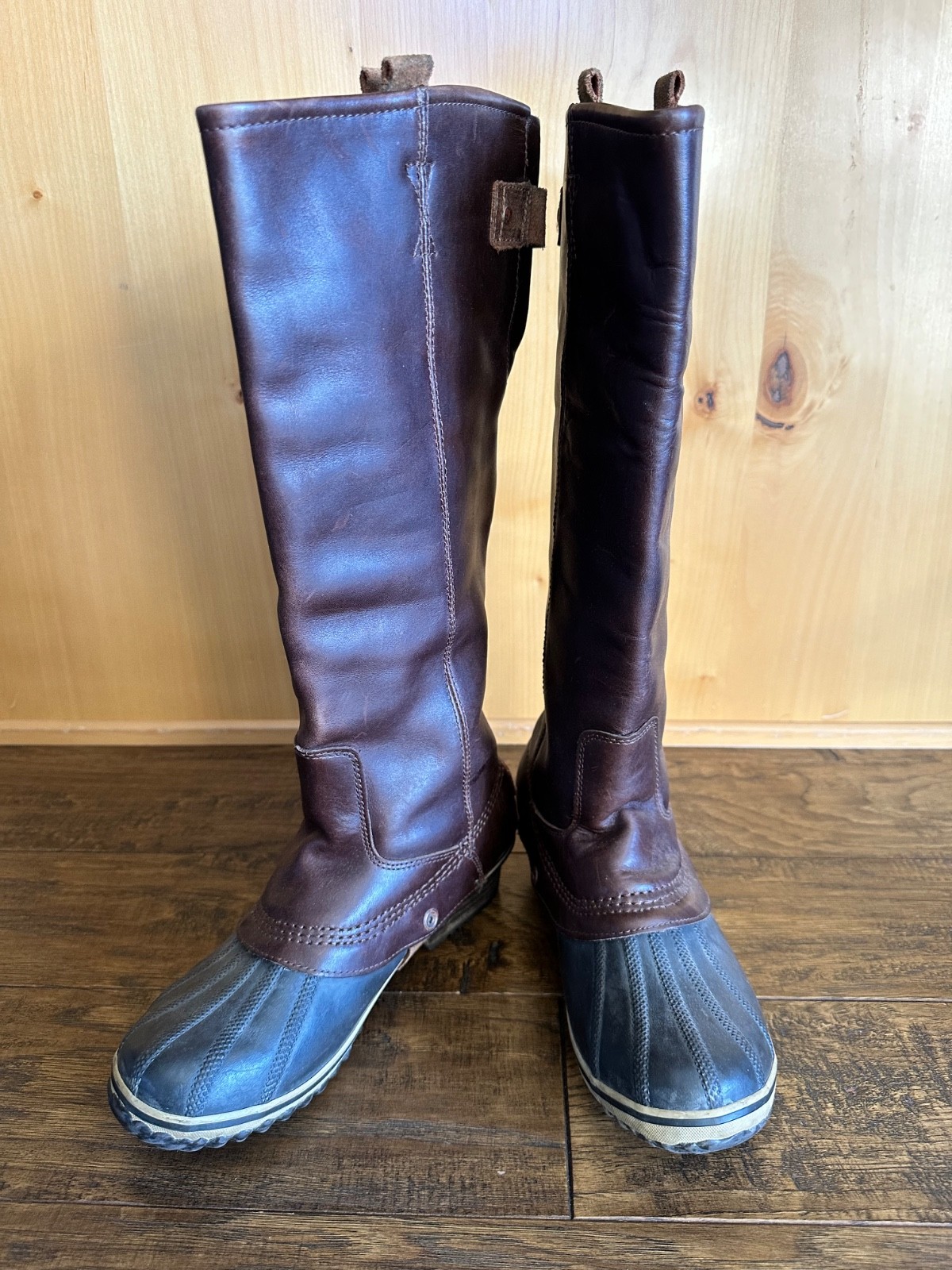 SOREL SLIMPACK TALL 9.5 NUTMEG Brown EQUESTRIAN Riding Rain Waterproof RARE EUC! image 8