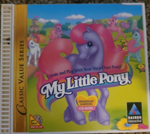 Gioco Vintage My Little Pony Friendship Gardens PC CD-ROM MLP Hasbro 1998 - Foto 1 di 3