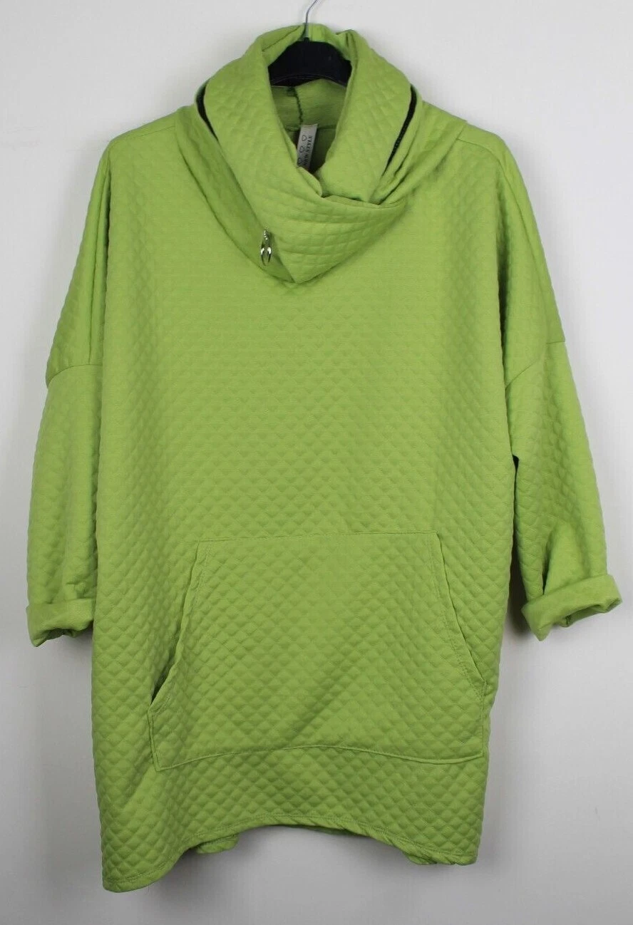 OFF WHITE Nuovo Top Cappuccio Donna Primavera 2023 Italiano Casual Trapuntato Luce Cerniera Quirda