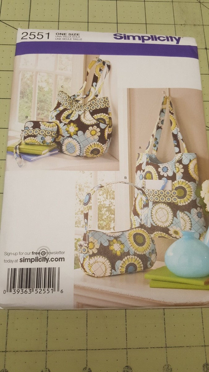Simplicity Pattern Purses Totes Backpacks Laptop Shoulder