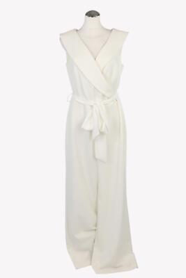 Ralph Lauren Damen Jumpsuit Gr. 44 (14) Weiß Jumpsuit Overall Einteiler