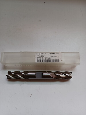 HEM-41280-E ms HSS 5/8x5/8x1-3/8x5  4fl end mill double end 429654 D.E.H.