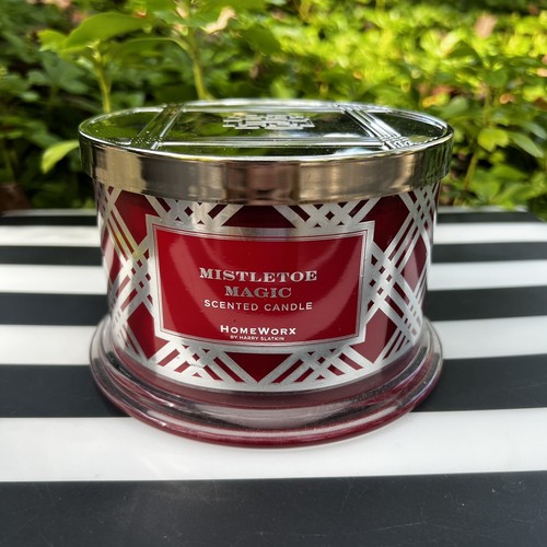 HOMEWORX BY HARRY SLATKIN Candle Mistletoe Magic 4 Wick 18oz New
