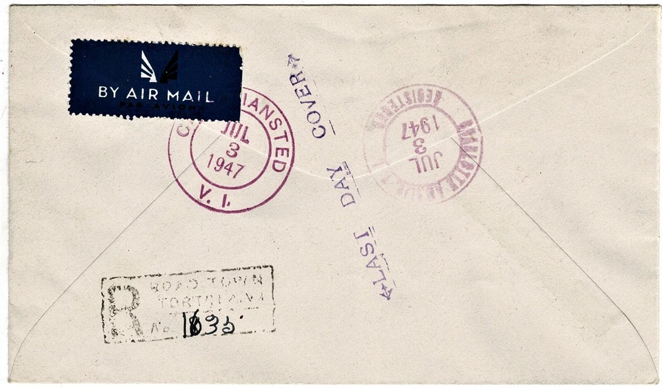 维珍岛信件最后一天封面1947年维多利亚邮票 — 第 2/3 张图片