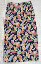 VINTAGE Talbots Petite Size 10 Skirt Bright Floral Thin Corduroy skirt Mock Wrap