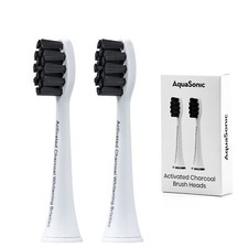 2-Pack Activated Charcoal Brush Heads - Ultra Whitening Brush Heads - 2X Whit...