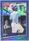 JORGE SOLER Blue Holo 2020 Donruss 202 Kansas City Royals Miami Marlins