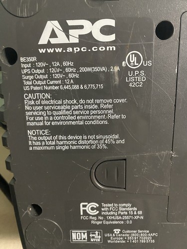 APC Back-UPS ES 550 BE550G 8-Outlet Battery Back Up Surge Protector, Battery inc - 第 6/7 張圖片