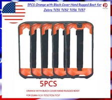 5PCS Orange with Black Cover Hand Rugged Boot for Zebra TC51 TC52 TC56 TC57