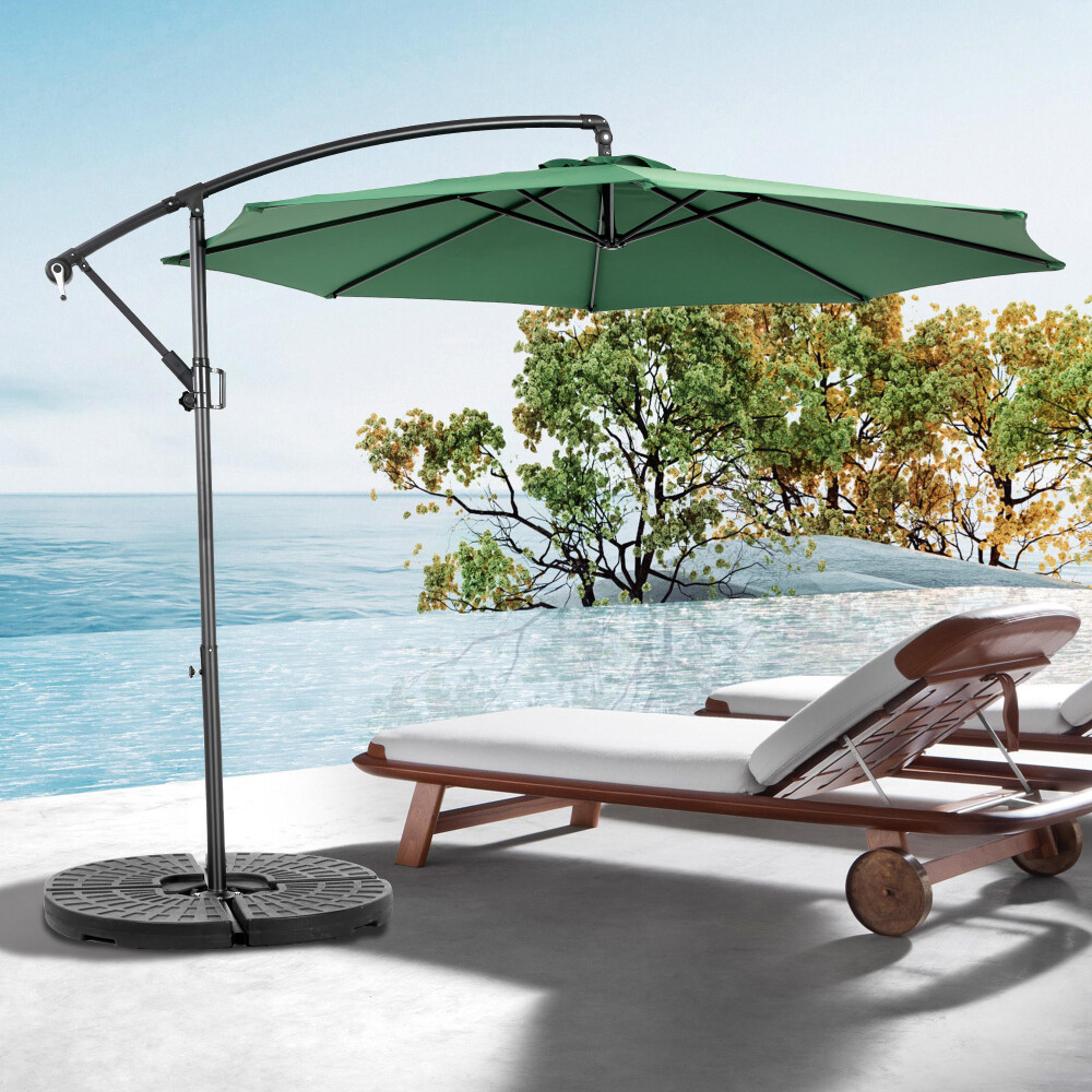 abccanopy cantilever patio umbrellas ABCCANOPY 10x13 Cantilever Patio Umbrella Double Top with 360 Rotation Dark Gray
