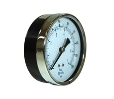 Dry Center Back Mount Pressure Gauge with 3.5" Dial, 0-100 PSI, 1/4" Male NPT