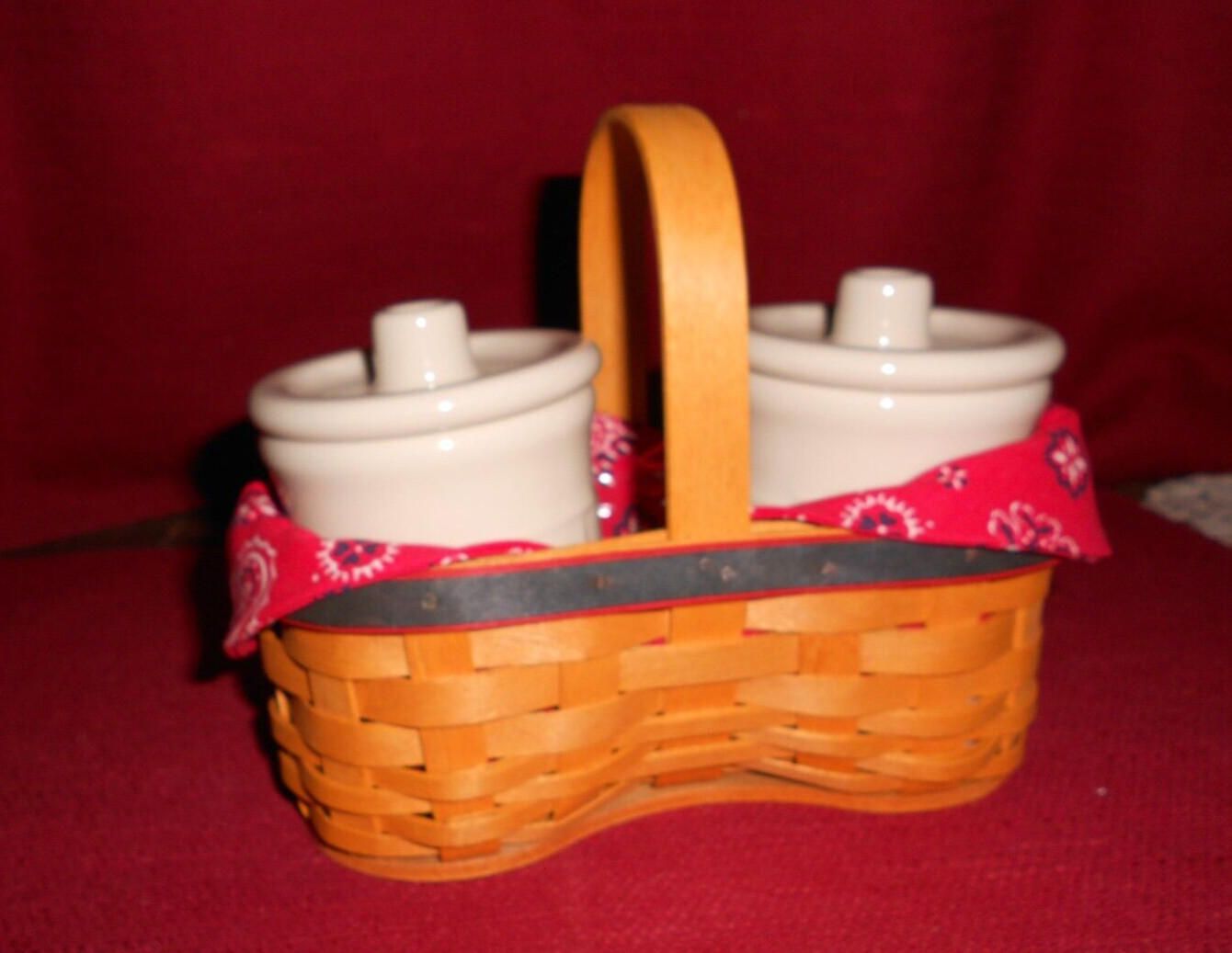 JUEGO BKT Longaberger 2000 PEQUEÑO BAR-B-Q BUDDY ¡con CROCKS! A+ en estado! ¡CÓMPRALO AHORA!