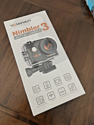 New Nimbler 3 Action Camera for 4K , Wi-Fi, Waterproof  up to 131 feet & 2'' LCD