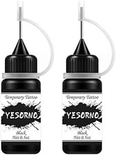 Encre de tatouage temporaire noire YESORNO pour art corporel et décoration de...