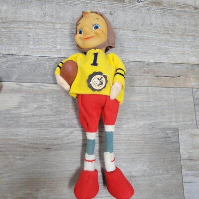 Vintage Football Player Rubber Plastic  Face by Jerry Elsner Co JERRY PETS Plush