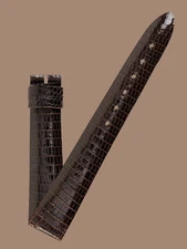 Universal Geneve 17mm x 14mm Vintage Brown Lizard Strap