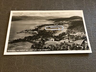 Inveraray Das Schloss und Loch Fyne aus Duniquaich Schottland RPPC nicht verschickt